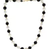 Discount 🧨 14K Yellow Gold Freshwater Pearl and Onyx 18 Inch Necklace by Effy® 😉