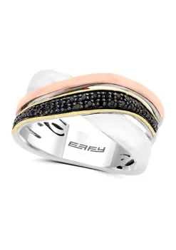 Best Pirce 👍 1/8 ct. t.w. Black Diamond Ring in Sterling Silver by Effy® ✨