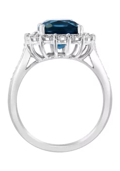 Top 10 🔔 14k White Gold Diamond and London Blue Topaz Ring by Effy® 👏 -Effy® Sales Shop Belk 3103