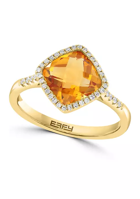Best reviews of ❤️ 14K Yellow Gold Diamond and Citrine Ring by Effy® 😍 1 Best reviews of ❤️ 14K Yellow Gold Diamond and Citrine Ring by Effy® 😍