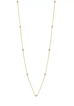 Top 10 ❤️ Sterling Silver/14K Gold Plate 32" Diamond Necklace by Effy® 😀