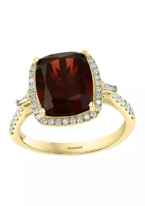 Promo 🔔 14K Yellow Gold 1/3 ct. t.w. Diamond and 5.45 ct. t.w. Garnet Ring by Effy® 🎁 1 Promo 🔔 14K Yellow Gold 1/3 ct. t.w. Diamond and 5.45 ct. t.w. Garnet Ring by Effy® 🎁