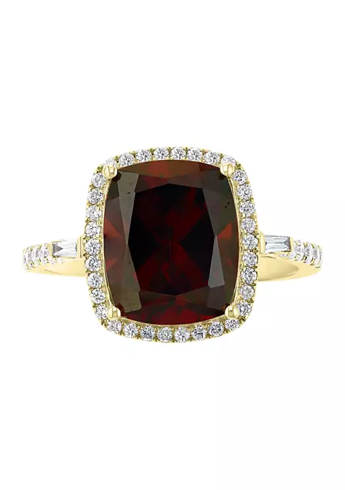 Promo 🔔 14K Yellow Gold 1/3 ct. t.w. Diamond and 5.45 ct. t.w. Garnet Ring by Effy® 🎁 4 Promo 🔔 14K Yellow Gold 1/3 ct. t.w. Diamond and 5.45 ct. t.w. Garnet Ring by Effy® 🎁 - Image 4