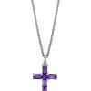 Promo 🎁 Amethyst Cross Pendant Necklace in Sterling Silver by Effy® 👍