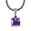 Coupon 🤩 Amethyst Cable Pendant Necklace in Sterling Silver by Effy® 🌟