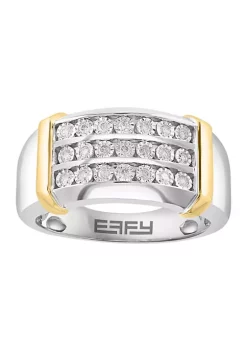 Discount 🥰 Men's 1/4 ct. t.w. Diamond Miracle Set Ring in 14K Sterling Silver by Effy® 😍 -Effy® Sales Shop Belk 318
