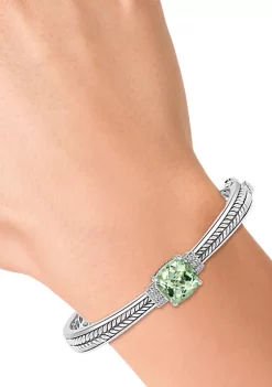 Wholesale 🌟 925 Sterling Silver 1/10 ct. t.w. Diamond and 3.82 ct. t.w. Green Amethyst Bangle by Effy® 👏 6 Wholesale 🌟 925 Sterling Silver 1/10 ct. t.w. Diamond and 3.82 ct. t.w. Green Amethyst Bangle by Effy® 👏 -Effy® Sales Shop Belk 3185