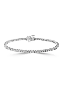Outlet ✔️ 1 ct. t.w. Diamond Miracle Tennis Bracelet in 14K White Gold by Effy® ❤️