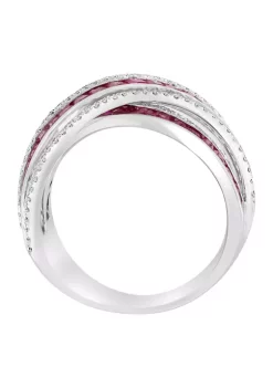 Budget 🧨 14K White Gold Diamond and Natural Ruby Ring by Effy® 🔥 8 Budget 🧨 14K White Gold Diamond and Natural Ruby Ring by Effy® 🔥 -Effy® Sales Shop Belk 3251