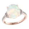 Best Pirce 👏 1/4 ct. t.w. Diamond and 3.15 ct. t.w. Ethiopian Opal Ring in 14K Yellow Gold by Effy® 🌟