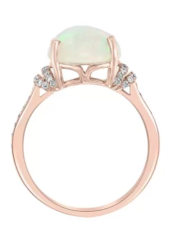 Best Pirce 👏 1/4 ct. t.w. Diamond and 3.15 ct. t.w. Ethiopian Opal Ring in 14K Yellow Gold by Effy® 🌟 -Effy® Sales Shop Belk 3257