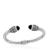 Buy 🌟 Onyx Hinged Cuff Bangle Bracelet in Sterling Silver with 18k Yellow Gold by Effy® 🔔