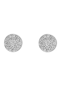 Budget 🔔 Sterling Silver Diamond Earrings by Effy® 🔔