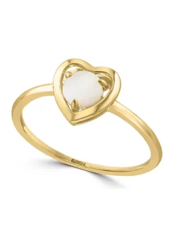 Cheap 🤩 925 Gold Plated Silver Opal Heart Ring by Effy® ⭐