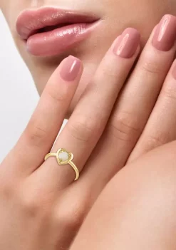 Cheap 🤩 925 Gold Plated Silver Opal Heart Ring by Effy® ⭐ -Effy® Sales Shop Belk 3296