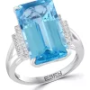 Wholesale ✔️ 1/10 ct. t.w. Diamond and Sky Blue Topaz Ring in 14K White Gold by Effy® 🤩
