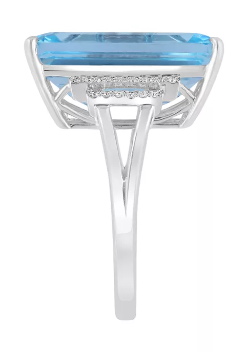 Wholesale ✔️ 1/10 ct. t.w. Diamond and Sky Blue Topaz Ring in 14K White Gold by Effy® 🤩 2 Wholesale ✔️ 1/10 ct. t.w. Diamond and Sky Blue Topaz Ring in 14K White Gold by Effy® 🤩 - Image 2