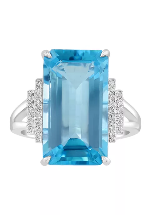 Wholesale ✔️ 1/10 ct. t.w. Diamond and Sky Blue Topaz Ring in 14K White Gold by Effy® 🤩 3 Wholesale ✔️ 1/10 ct. t.w. Diamond and Sky Blue Topaz Ring in 14K White Gold by Effy® 🤩 - Image 3