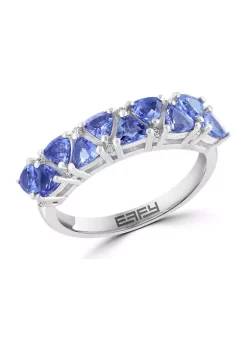 Discount 🛒 Diamond and Tanzanite Ring in Sterling Silver by Effy® 😍 -Effy® Sales Shop Belk 3325