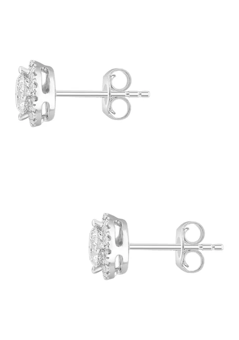 Hot Sale 🔥 Lab Created 14K 14k White Gold Lab Grown Diamond, Earrings (With 3/8 ct. t.w. Center Size) by Effy® 😉 2 Hot Sale 🔥 Lab Created 14K 14k White Gold Lab Grown Diamond, Earrings (With 3/8 ct. t.w. Center Size) by Effy® 😉 - Image 2