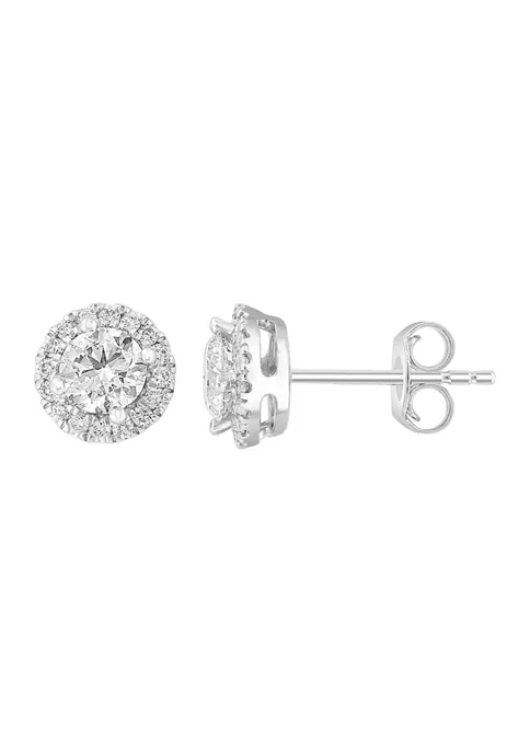 Hot Sale 🔥 Lab Created 14K 14k White Gold Lab Grown Diamond, Earrings (With 3/8 ct. t.w. Center Size) by Effy® 😉 3 Hot Sale 🔥 Lab Created 14K 14k White Gold Lab Grown Diamond, Earrings (With 3/8 ct. t.w. Center Size) by Effy® 😉 - Image 3