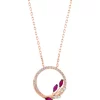 Discount 🧨 14K Rose Gold Diamond and Natural Ruby Necklace by Effy® ✨