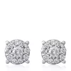 Budget ❤️ 1/2 ct. t.w. Diamond Cluster Earrings in 14K White Gold by Effy® 🧨