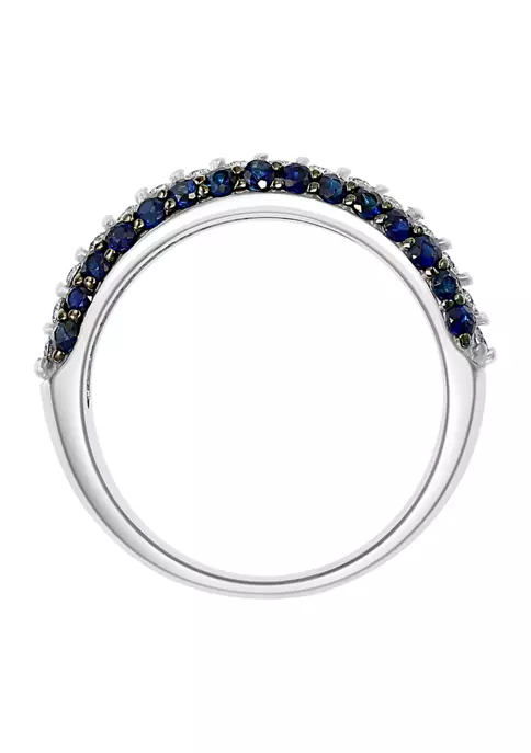 Flash Sale ✔️ 1/4 ct. t.w. Diamond and 7/8 ct. t.w. Sapphire Ring in 14K White Gold by Effy® 🤩 3 Flash Sale ✔️ 1/4 ct. t.w. Diamond and 7/8 ct. t.w. Sapphire Ring in 14K White Gold by Effy® 🤩 - Image 3