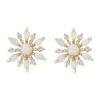 Cheap 🔔 14K Yellow Gold Diamond and Opal Earrings by Effy® ⭐