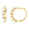 Discount 🎁 Freshwater Pearl Hoop Earrings in 14K Yellow Gold by Effy® 😍