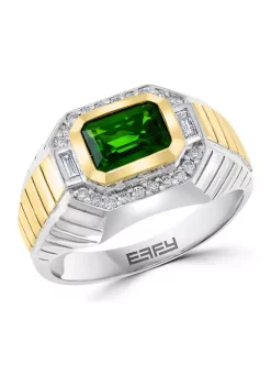 Promo 😍 1/4 ct. t.w. Diamond and 1.6 ct. t.w. Chrome Diopside Ring in Sterling Silver by Effy® 👍