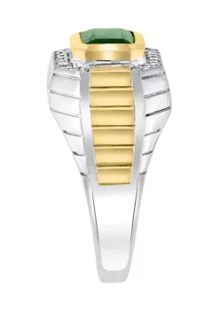 Promo 😍 1/4 ct. t.w. Diamond and 1.6 ct. t.w. Chrome Diopside Ring in Sterling Silver by Effy® 👍 -Effy® Sales Shop Belk 3375