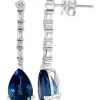 Best Sale 🧨 14K White Gold 1/3 ct. t.w. Diamond and 5.35 ct. t.w. London Blue Topaz Earrings by Effy® ❤️