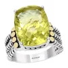 Deals 🔥 Sterling Silver/18K Yellow Gold 9.2 ct. t.w. Lemon Quartz Ring by Effy® 👍