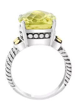 Deals 🔥 Sterling Silver/18K Yellow Gold 9.2 ct. t.w. Lemon Quartz Ring by Effy® 👍 -Effy® Sales Shop Belk 3390