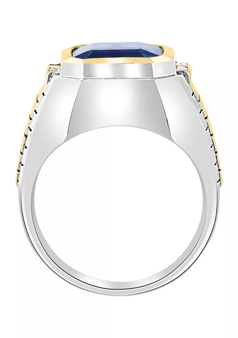 Best deal 🥰 1/6 ct. t.w. Diamond and 7.35 ct. t.w. Blue Topaz Ring in Sterling Silver by Effy® 🔥 3 Best deal 🥰 1/6 ct. t.w. Diamond and 7.35 ct. t.w. Blue Topaz Ring in Sterling Silver by Effy® 🔥 - Image 3