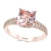 Wholesale ⌛ 1/4 ct. t.w. Diamond and 1.6 ct. t.w. Morganite Ring in 18K Rose Gold by Effy® ⭐