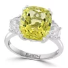 Discount 🛒 6.8 ct. t.w. White Topaz and Lemon Quartz Ring in 14K White Gold by Effy® 👏