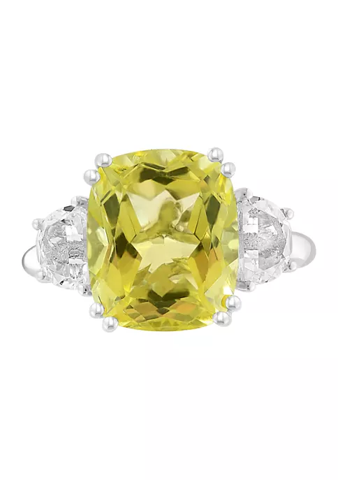 Discount 🛒 6.8 ct. t.w. White Topaz and Lemon Quartz Ring in 14K White Gold by Effy® 👏 2 Discount 🛒 6.8 ct. t.w. White Topaz and Lemon Quartz Ring in 14K White Gold by Effy® 👏 - Image 2