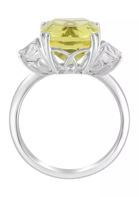 Discount 🛒 6.8 ct. t.w. White Topaz and Lemon Quartz Ring in 14K White Gold by Effy® 👏 3 Discount 🛒 6.8 ct. t.w. White Topaz and Lemon Quartz Ring in 14K White Gold by Effy® 👏 - Image 3