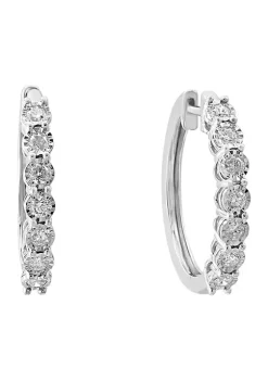 Top 10 🤩 0.96 ct. t.w. Diamond Miracle Hoops in Sterling Silver by Effy® 🎁 -Effy® Sales Shop Belk 3465