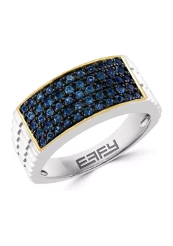 Promo 😀 Men's Blue Topaz Ring in Sterling Silver by Effy® 🔔 -Effy® Sales Shop Belk 3473