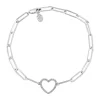 Coupon 🛒 1/10 ct. t.w. Diamond Heart Paperclip Bracelet in Sterling Silver by Effy® ✔️
