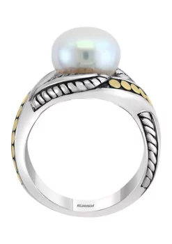 Promo 😉 Sterling Silver/18K Yellow Gold 10 Millimeter Freshwater Pearl Ring by Effy® 😍 -Effy® Sales Shop Belk 3491
