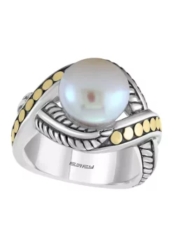 Promo 😉 Sterling Silver/18K Yellow Gold 10 Millimeter Freshwater Pearl Ring by Effy® 😍 -Effy® Sales Shop Belk 3493