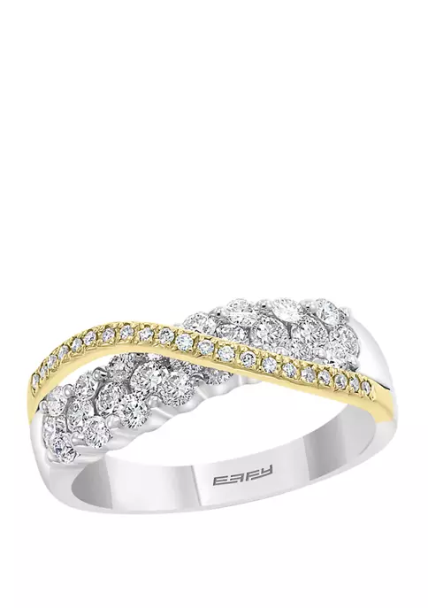 Flash Sale ⭐ 1 ct. t.w. Diamond Ring in 14K Two Tone Gold by Effy® ✔️ 1 Flash Sale ⭐ 1 ct. t.w. Diamond Ring in 14K Two Tone Gold by Effy® ✔️