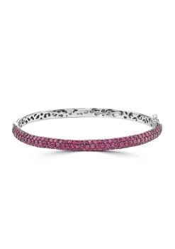 Brand new ⌛ 1/10 ct. t.w. Diamonds and 4.35 ct. t.w. Ruby Bracelet in Sterling Silver by Effy® 👍 -Effy® Sales Shop Belk 3517