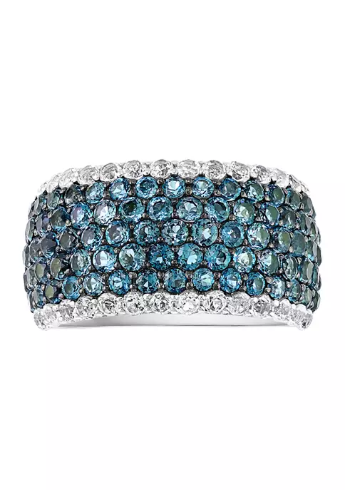 Flash Sale 😍 3.5 ct. t.w. Blue and White Topaz Ring in Sterling Silver by Effy® 😀 4 Flash Sale 😍 3.5 ct. t.w. Blue and White Topaz Ring in Sterling Silver by Effy® 😀 - Image 4