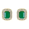 Budget 🎁 14K White and Yellow Gold Diamond and Natural Emerald Earrings by Effy® ⭐