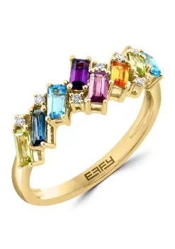 Buy 🛒 14K Yellow Gold Diamond, Amethyst, Blue Topaz, London Blue Topaz, Citrine, Garnet, Rhodolite, and Peridot Earrings by Effy® 🤩 -Effy® Sales Shop Belk 355